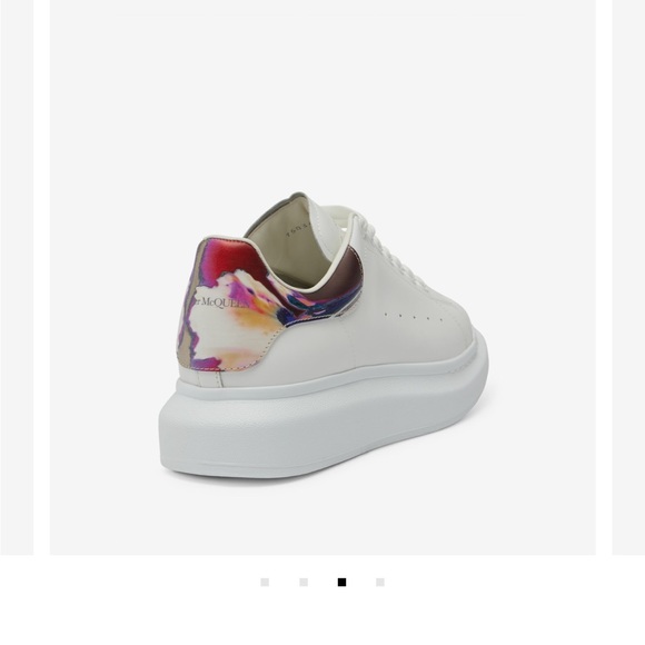 NIB Alexander McQueen Larry Leather Sneakers (41) White/Multi - Picture 3 of 7